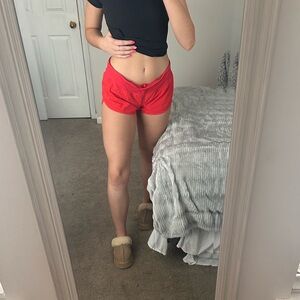 Lululemon Red Speed Up Low Rise 2.5 inch shorts. Size 10. Worn once